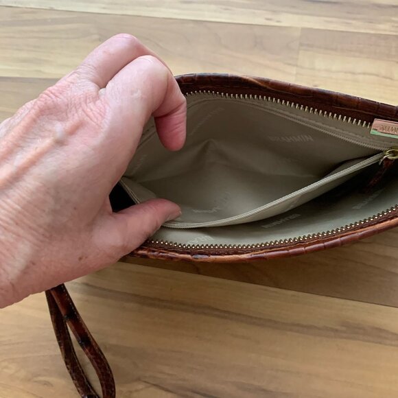 Brahmin Kayla Wristlet in Pecan Melbourne - Picture 10 of 12